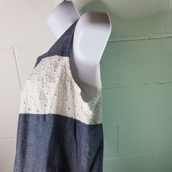 Talbots Outlet chambray eyelet shift dress new - Picture 8 of 8